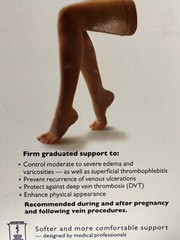 Shape to Fit 20-30mmHg Sheer Thigh High Compression Stocking w/Dot Band OPEN TOE