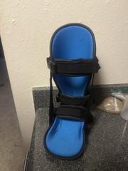 Aircast Ankle & Foot Brace Stabilization Adjustable Size S Gray Blue Black