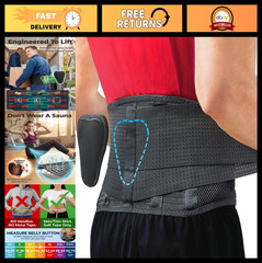 Back Brace for Lower Back Pain Relief – Sciatica, Herniated Disc Support – Breat