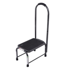 Medical Step Stool with Handle and Non Skid Rubber Platform