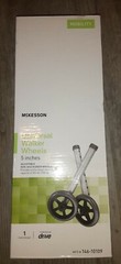 McKesson Universal Walker Wheels 5 inches rubber wheels 146-10109 Mobility 1Pair