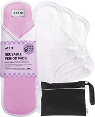 Pixie Cotton Cloth Pads for Feminine Care – 100% Organic Reusable Pads – Ranked