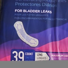 Prevail Daily Pads Incontinence Pads Long Maximum Absorbency 39ct Breathable