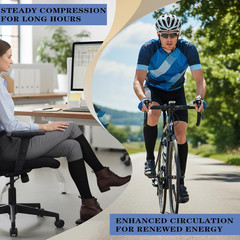 Sooverki Copper Compression Socks for Men & Women 8 Pack 15-20Mmhg – Knee High S