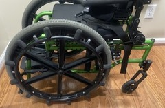 Numotion Quickie Special Needs Pediatric Adjustable Manual Green Wheelchair