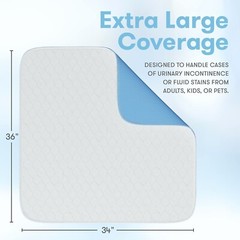 2 Pack Washable Underpads Reusable Incontinence Bed Pads Waterproof Pee Pads