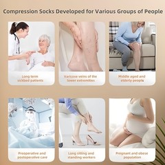 Compression 20-30mmhg Thigh High Relief Stockings Footless Supports Sock Therapy