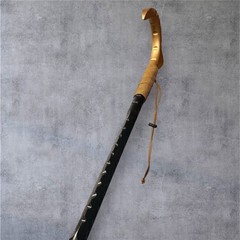 Black Gold Walking Cane Palm Rest Teardrop Shark Teeth Masters USA LuxCane AA2