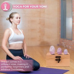 GIA Certified Yoni Stones Nephrite Jade Set of 3 | Pelvic Floor Exercise Devi…