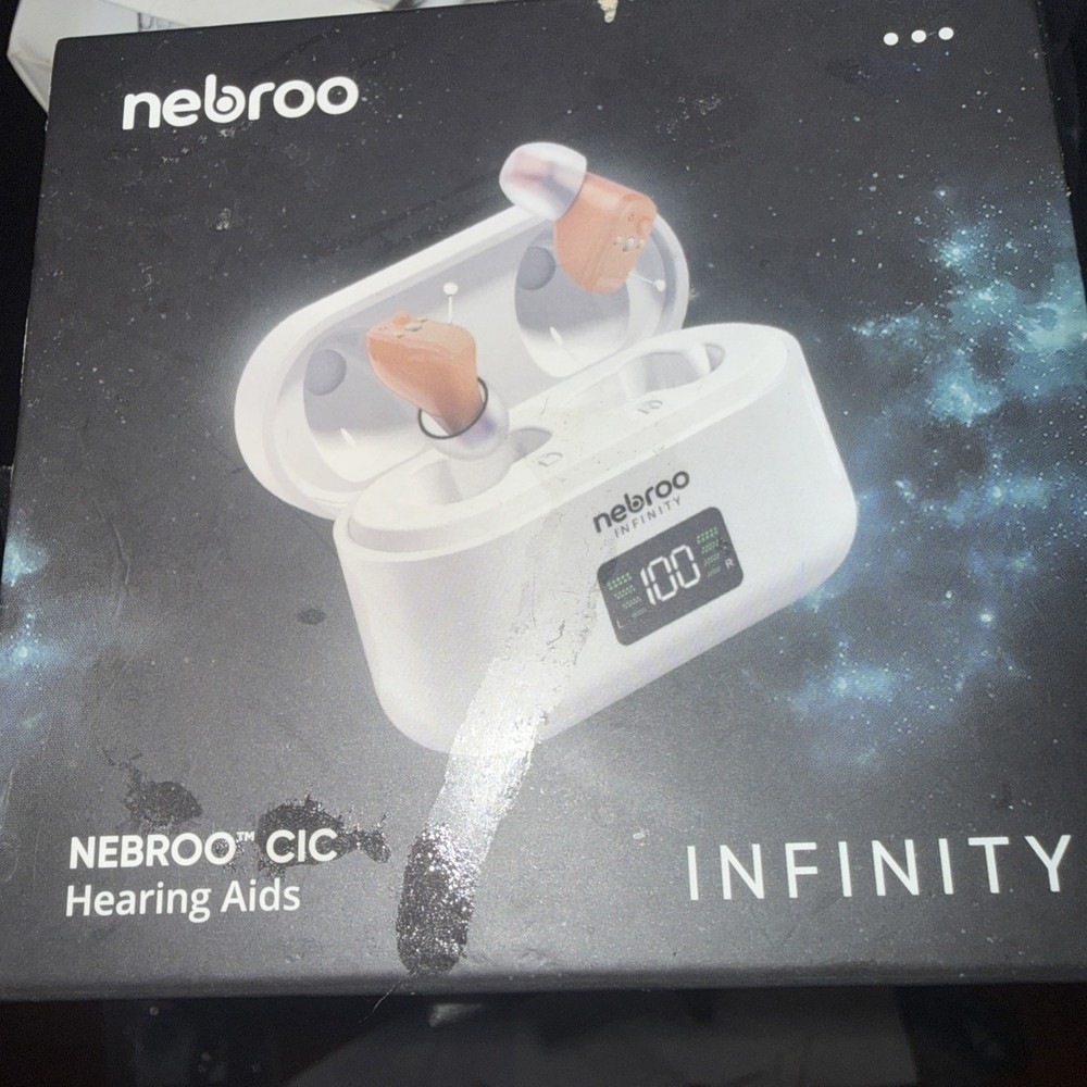 New NEBROO Infinity Digital Hearing Aids Rechargeable NWT