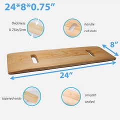 Heavy-Duty Slide Transfer Board with Handles, Mobility Aid for Seniors & Disable