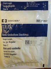 Cardinal T.E.D. AntiEmbolism Stockings Thigh High Large/Regular Inspection Toe 2