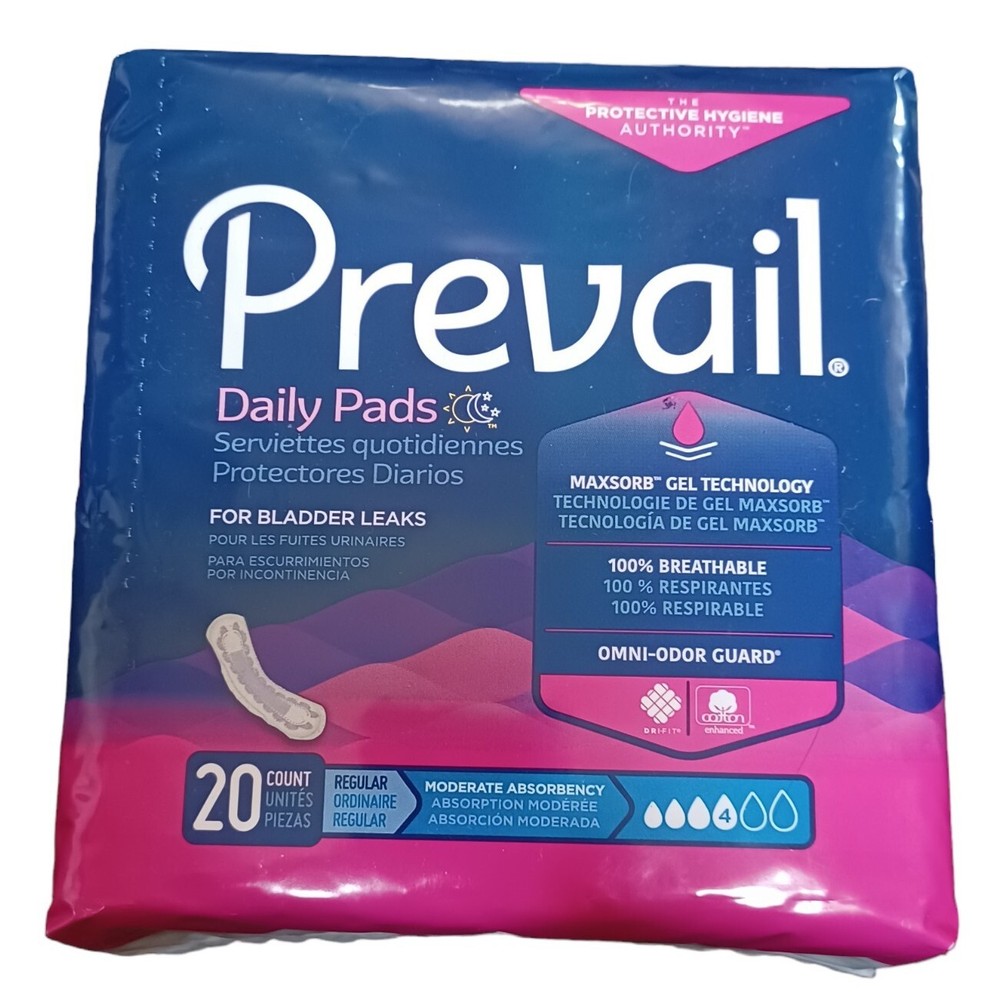 Prevail Daily Pads 20 Count Package
