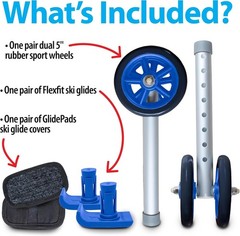 Heavy Duty Bariatric Walker Wheel Kit – Blue