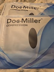 2 Doc Miller Open Toe Compression Socks 15-20mmHg Recovery Varicose BLACK