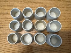 12 PACK – 1-1/4″ Heavy Rubber Cane Tip Crutch Walking Stick Furniture Chair Leg