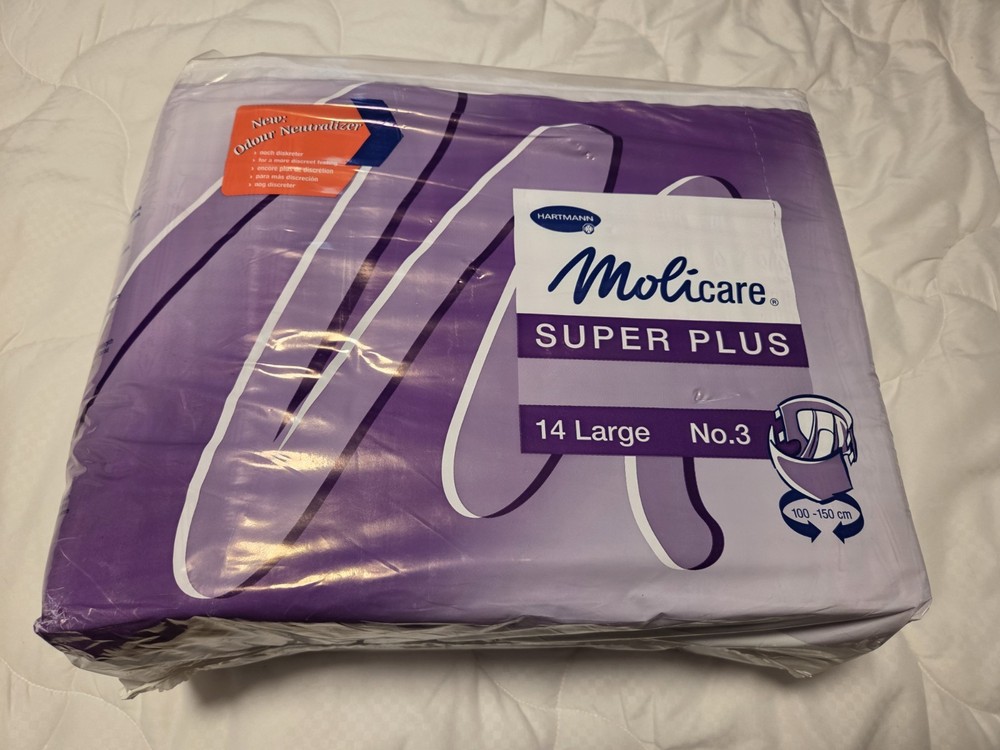 Molicare Super Plus Diapers, Vintage, 14-Pack, Odour Neutralizer