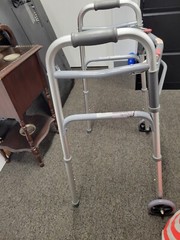 HealthLine HL8804-4 Adjustable Walker w/ 2 Wheels