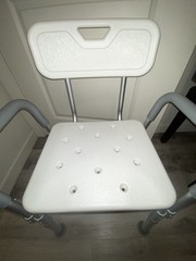 Guardian Bath and Shower Bench with Back and Arms Adjustable Height 350lb Seat