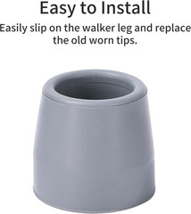 4PCS Walker Tips 1 1/8 “ Heavy Duty Replacement Rubber Tips for Walkers, Commod