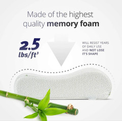 PEIDUO soft memory foam orthopedic pillow for back and side sleep with cover