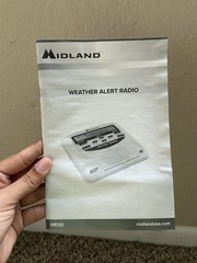 Midland WR120B NOAA Weather Alert Radio White Backlit LCD Alarm Clock w/ AC