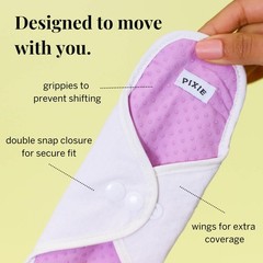 Pixie Cotton Cloth Pads for Feminine Care – 100% Organic Regular | 5-Pack