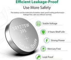 LiCB 20 Pack SR927SW 395 399 AG7 Battery 1.5V Watch Batteries