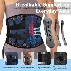 Back Brace for Men and Women, Lower Back Brace for Work and Lifting, Breathab…