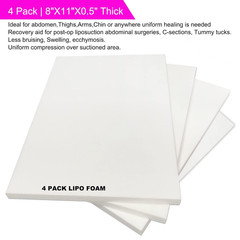 4 Pack Lipo Foam Post-Surgical Ab Board Flattening Abdominal Compression Board f