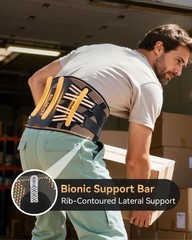 SOLOEVER Medium Copper Back Brace Lower Back Pain Breathable Lumbar Support