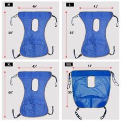 Full Body Mesh Commode Patient Lift Sling,600lbs Weight Capacity-Compatible w…