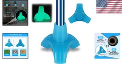 Glow in the Dark Tripod Cane Tip: Non-Slip Rubber for Safety & Stability