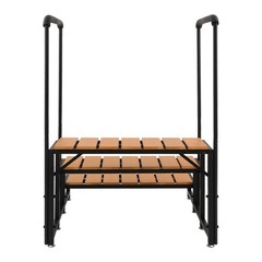 Step Stairs with Dual-handrails Stairs w/Leveling Foot Step Stairs with Detachab