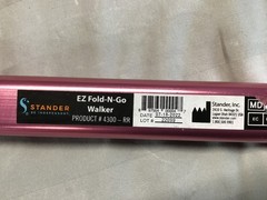 Stander 4300-RR EZ Fold-N-Go Walker Folding Rollator Regal Rose Pink