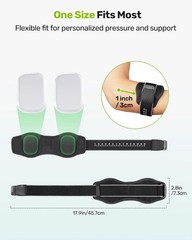 Rakiie Tennis Elbow Brace Upgraded for Men Women with 2 Silicone Pads Adjustabl