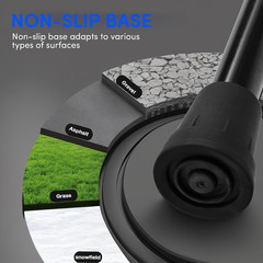 Lightweight Foldable Walking Cane with Seat Adjustable Height LED Light Support
