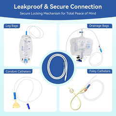 10 Pack 40″ Leg Bag Extension Tubing – Flexible and Kink-Resistant Urinary