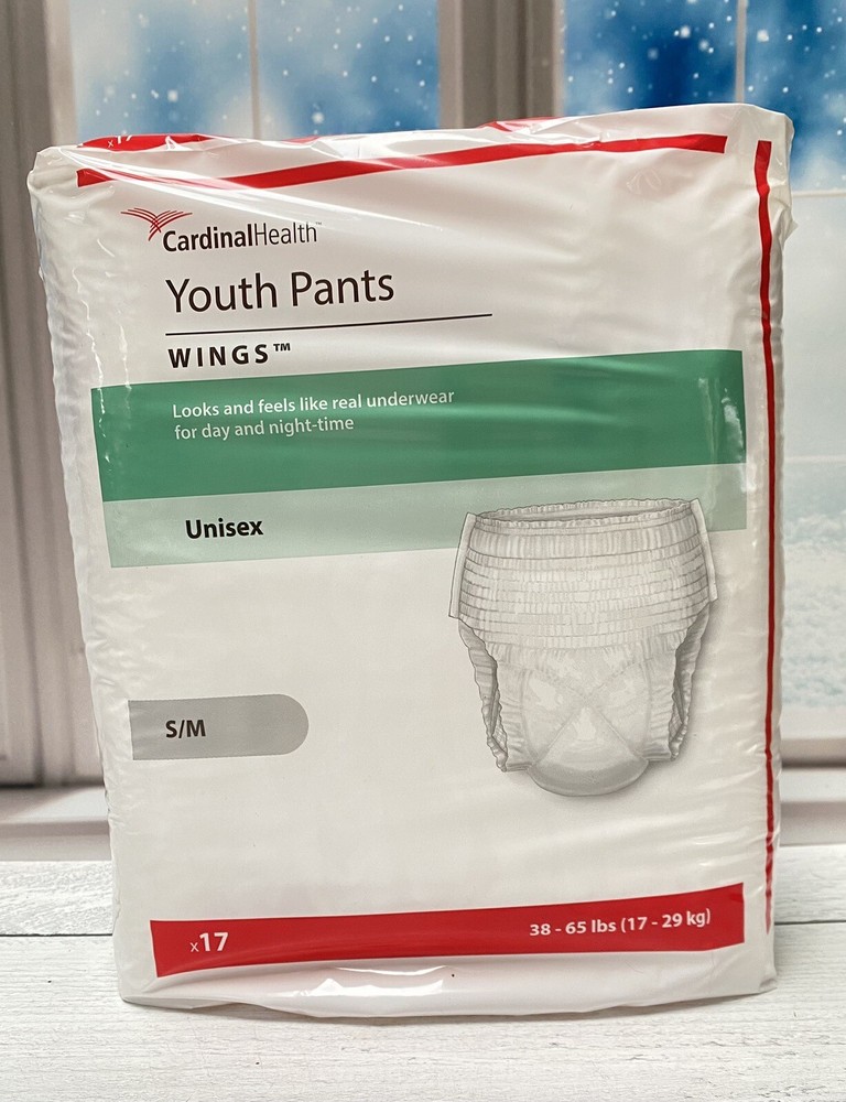 New Cardinal Health Youth Pull Ups Diapers Packages Size: S/M (38-65lb) 17 Count