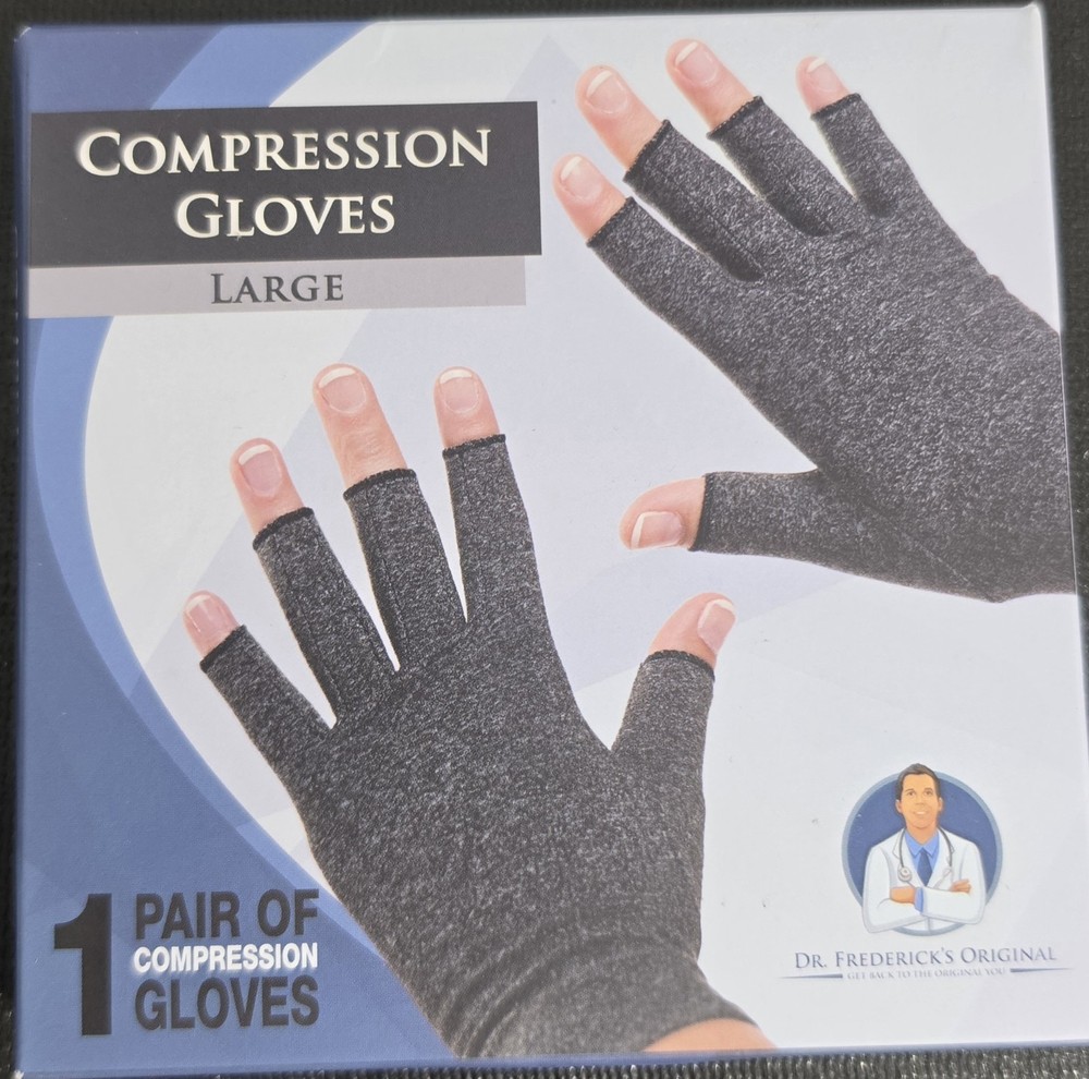 NEW Dr. Frederick’s Original Arthritis Compression Gloves Size Large Men & Women