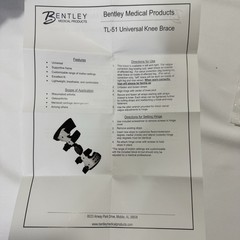 Bentley Medical Universal Knee Brace 1 LEFT & 1 RIGHT Comfortland Brace Size: LG