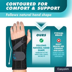 Wrist Brace Compression Support Left Hand XX-Small Adjustable Lacing