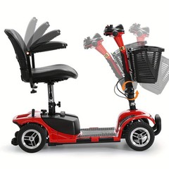 4 Wheels Mobility Scooter Power Wheelchair Folding Electric Scooters Home Travel