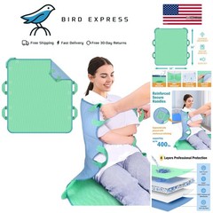 34×36 Inch Waterproof Reusable Bed Pad with Handles for Patient Lifting Transfer
