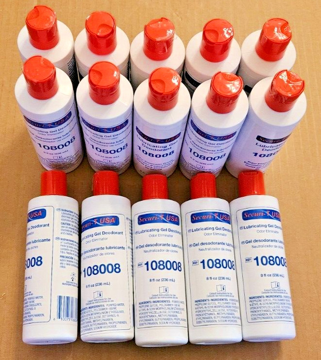 Lot 3 Brand New Bottles Securi-T 108008 Lubricating Gel Deodorant 8 fl oz 236ml