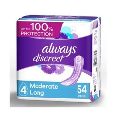 Always Discreet Moderate Long Incontinence – 54 Count