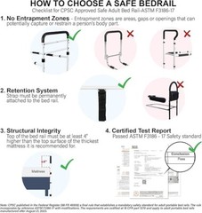 Vaunn Medical New Adjustable Bed Assist Rail Handle
