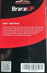 Brace Up Wrist Brace Left Hand S/M Black B403
