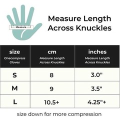 OneCompress Bamboo Gloves Size Medium Light Grey Gray Compression Anti Bacterial