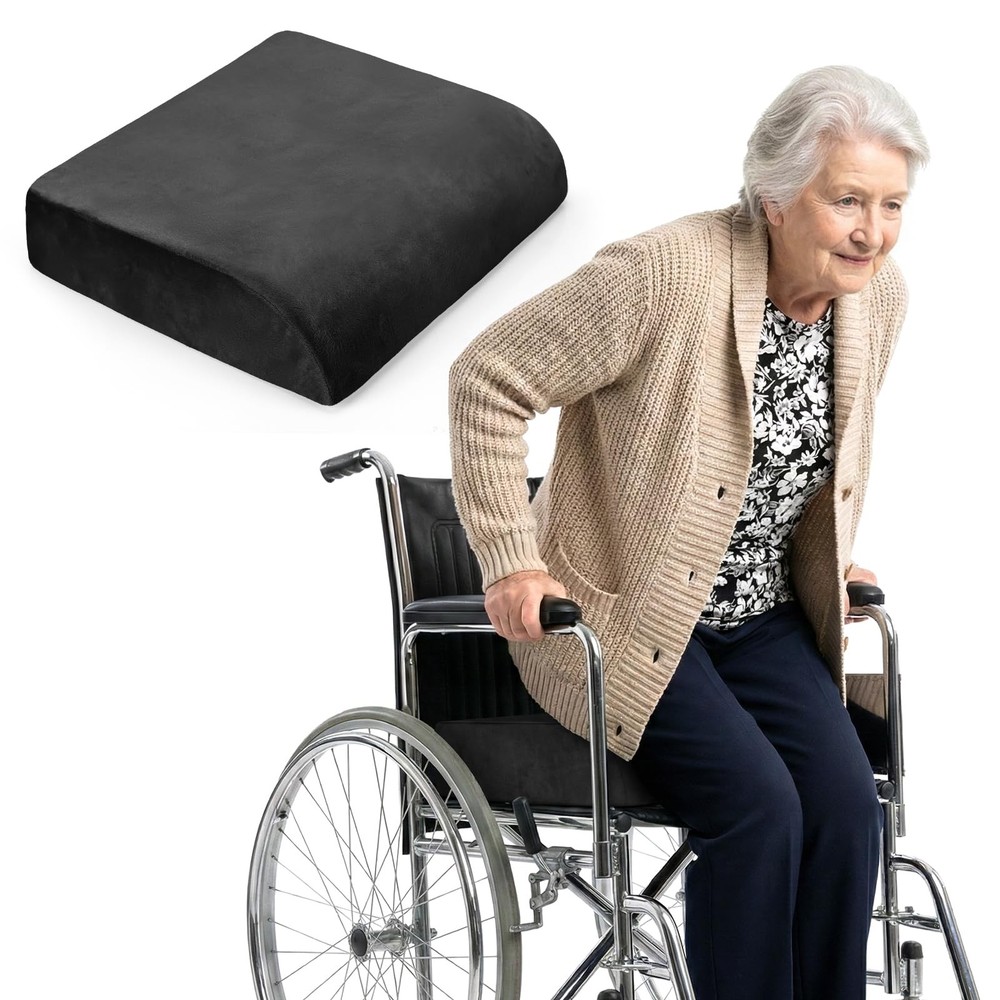 Chair Cushion for Elderly – 4″ Thick Booster Seat Cushion for Easy Rise, Dual…